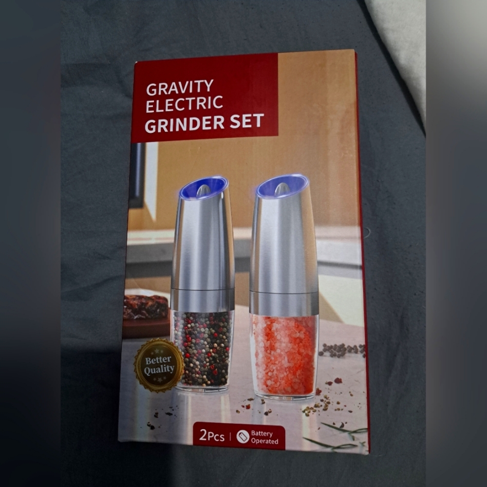 Gravity Electric Grinder Set - Silver